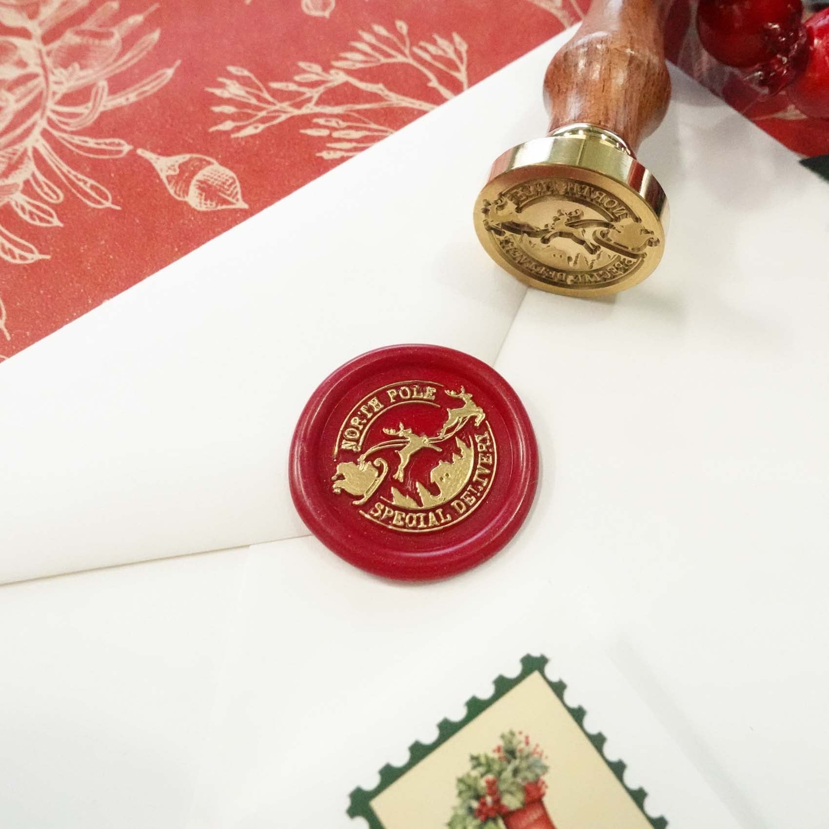 north pole special delivery wax seal stamp fiona ariva australia