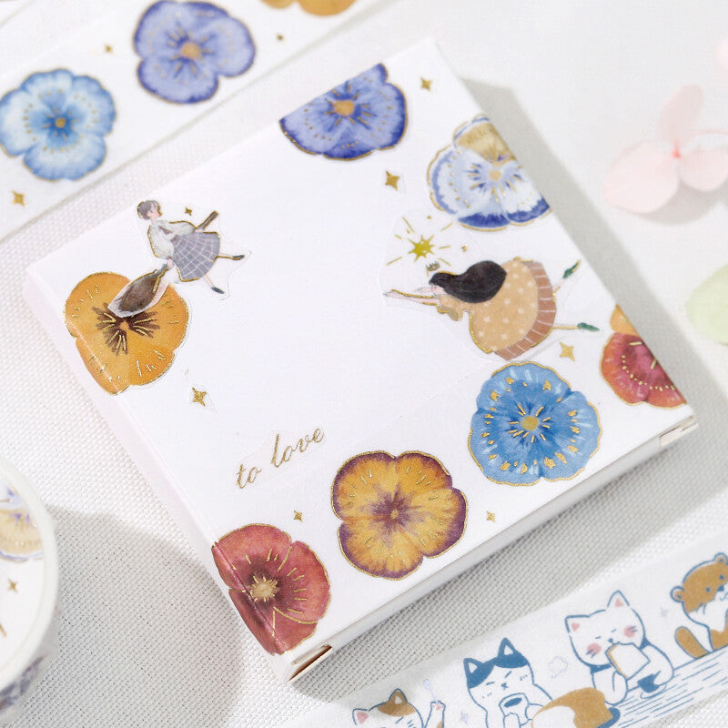 Pansy Flowers Washi Tape | BGM