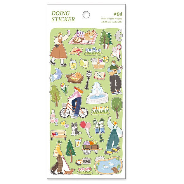 Park Stroll 'Doing Sticker' Stickers Sheet