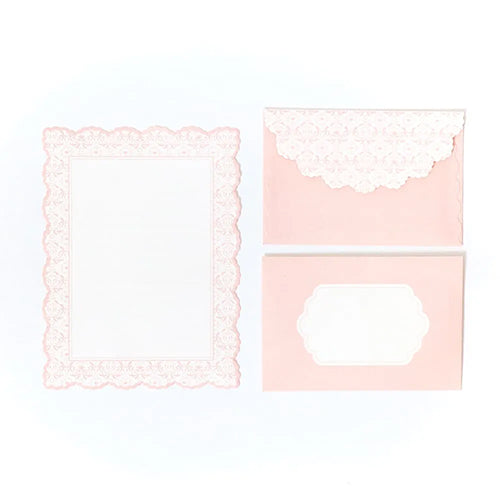 Pink Lace Coleur Claire Arabesque Letter Writing Set