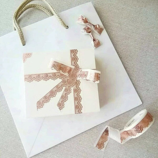 Pink Lace Kira-Kira Washi Tape | World Craft