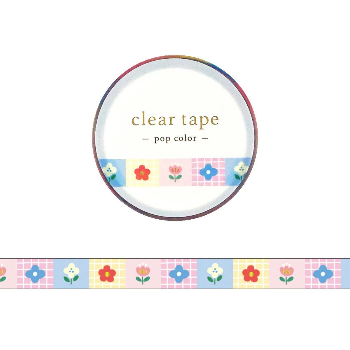 Pop Color Flower #2 Washi Tape COLOR Clear 7mm | Mind Wave