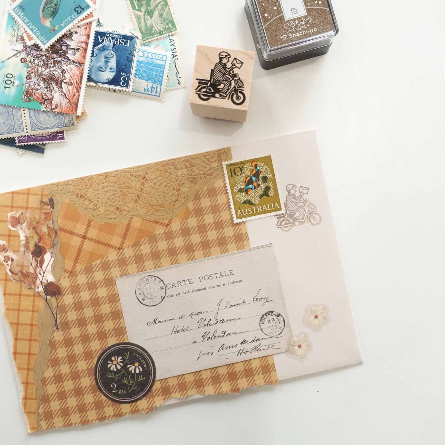 Postman Delivery | A Small World Around Stamps | Kitte No Kobito | Rubber Stamp