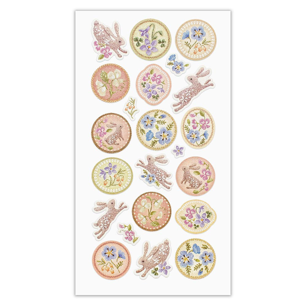 Rabbit 'Lucky Charm Fleurs et Chance' Stickers Sheet