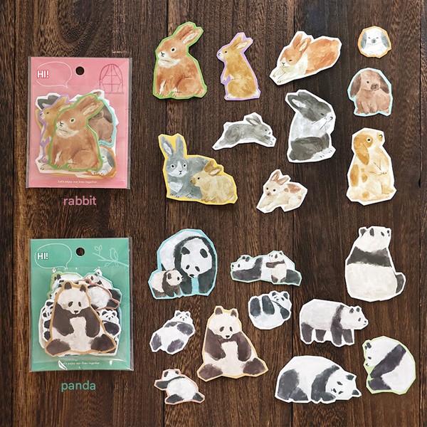Rabbits 'Ciao' Flake Stickers  Mind Wave
