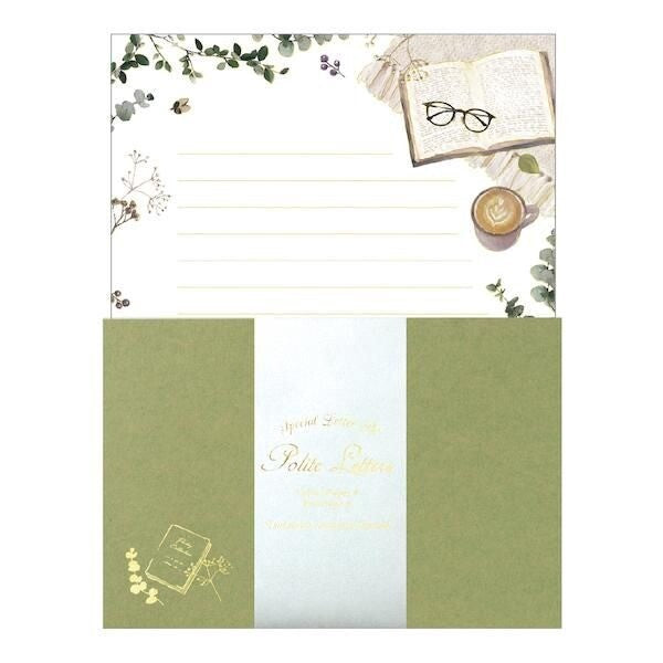 Reading Books Coffee 'Polite Letters' Letter Writing Set