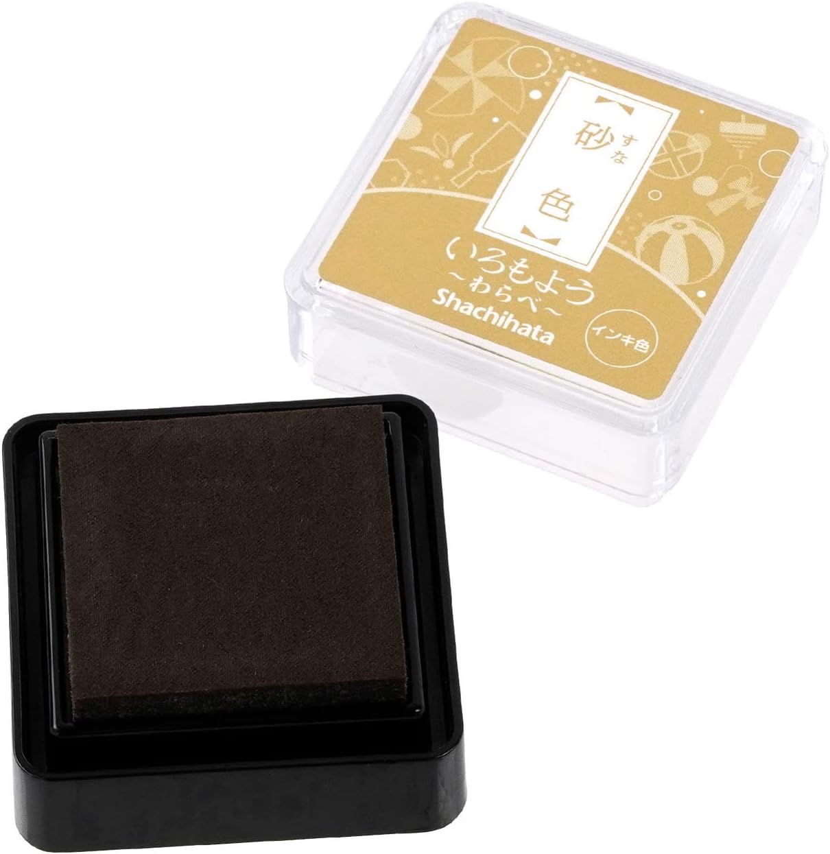 Shachihata 'Iromoyo Warabe' Series Mini Stamp Ink Pad - Sand