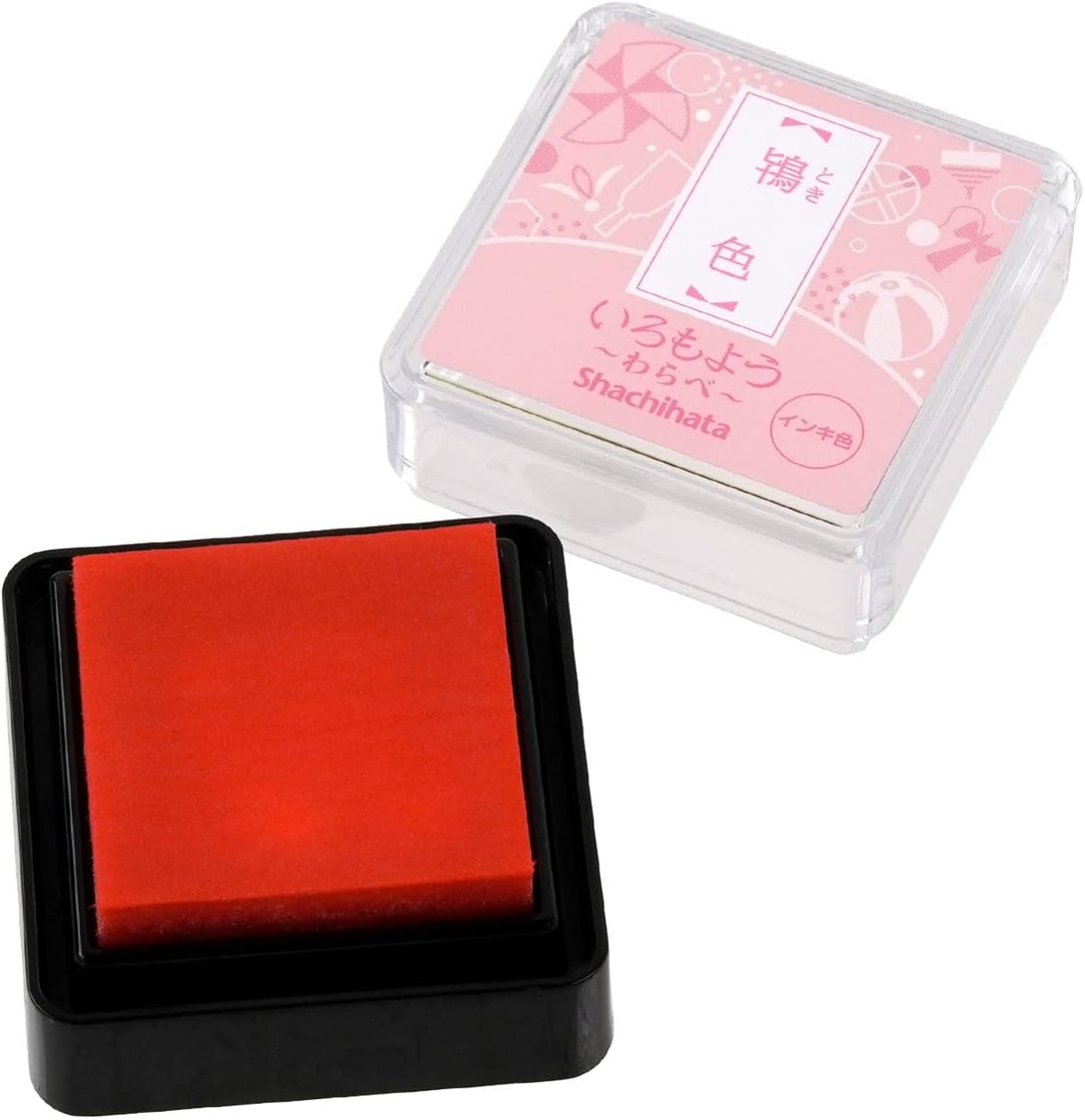 Shachihata 'Iromoyo Warabe' Series Mini Stamp Ink Pad - Ibis Pale Pink