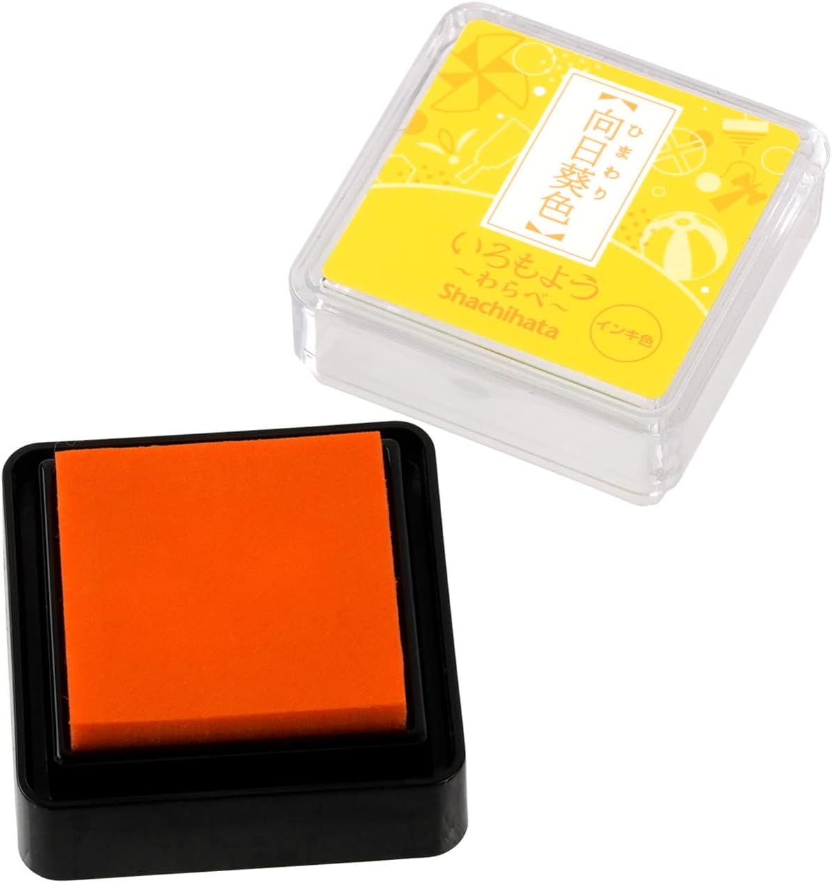 Shachihata 'Iromoyo Warabe' Series Mini Stamp Ink Pad - Sunflower Yellow