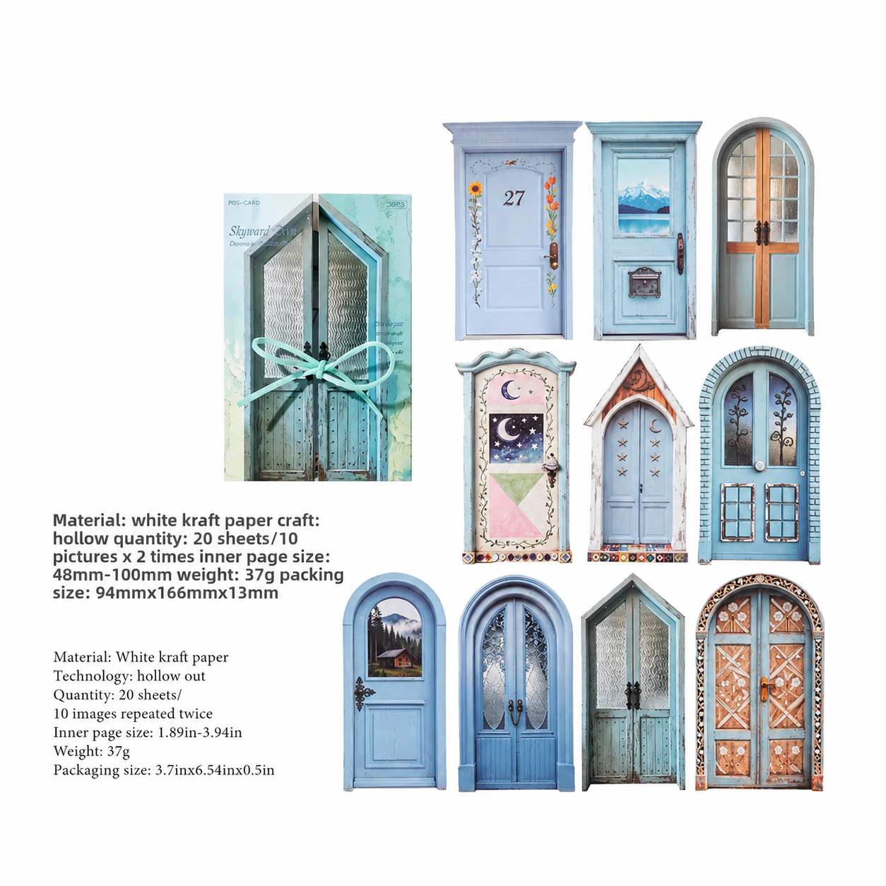 Skyward Door Collage Cut-Out Opening Card Stickers