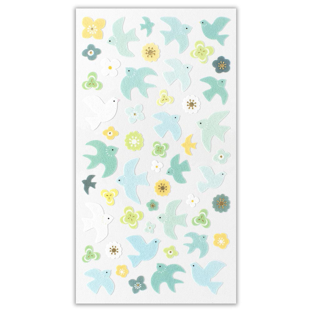Soaring Blue Bird Non-Woven Cloth Stickers