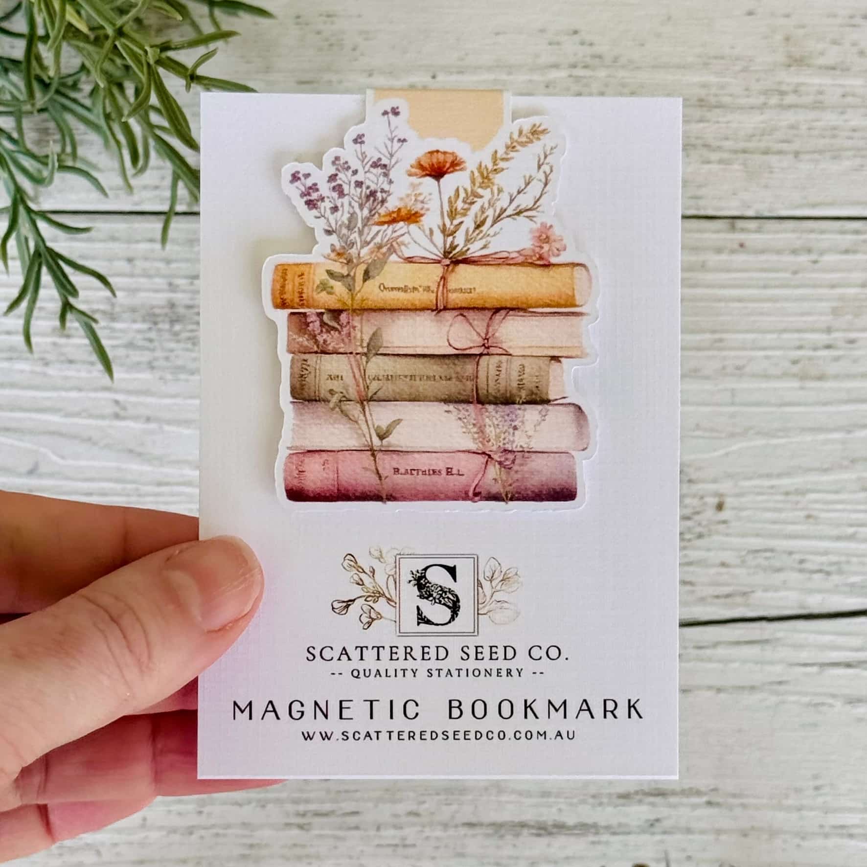 Spring Floral Books Magnetic Bookmark