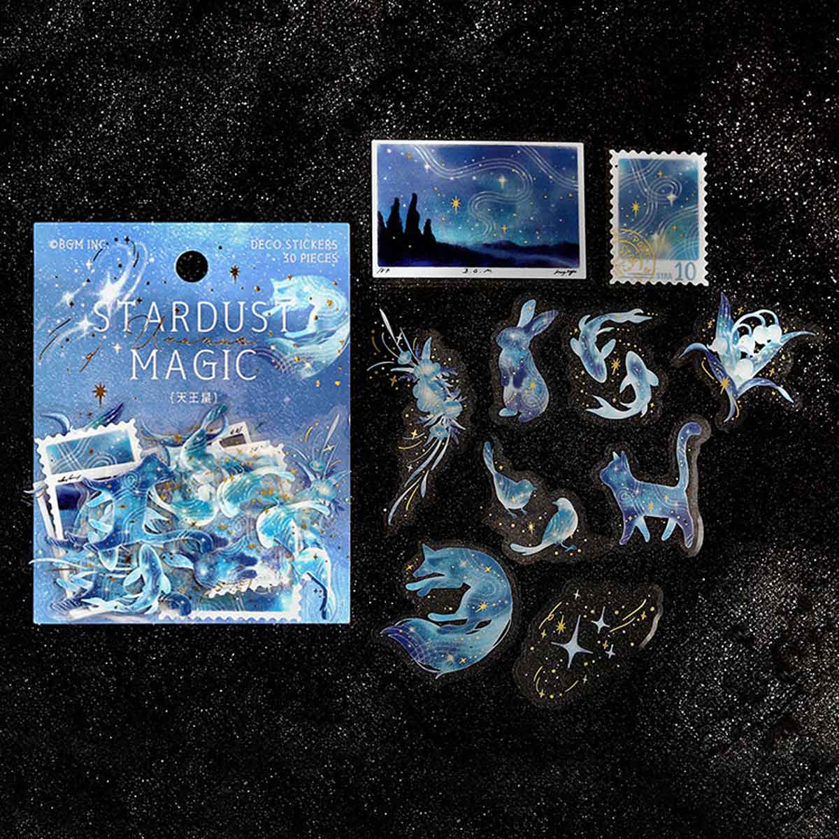 Uranus Celestial Starry Animals | 'Stardust Magic' | Planner Flake Stickers | BGM
