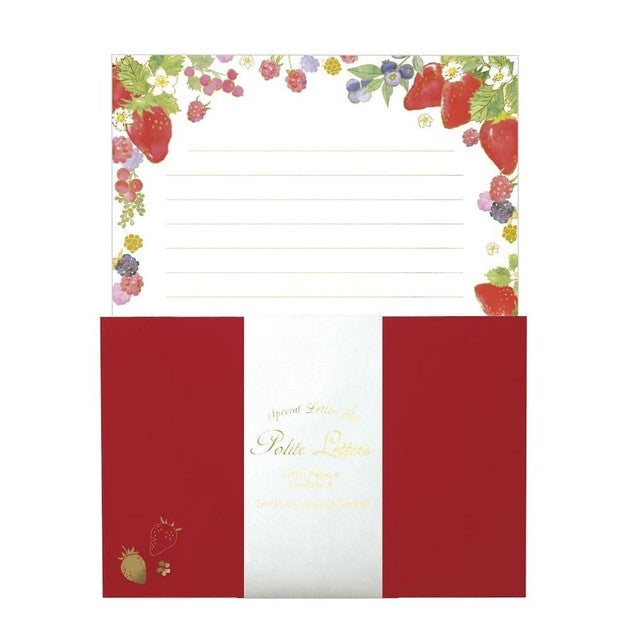 Strawberry & Blueberry 'Polite Letters' Letter Writing Set