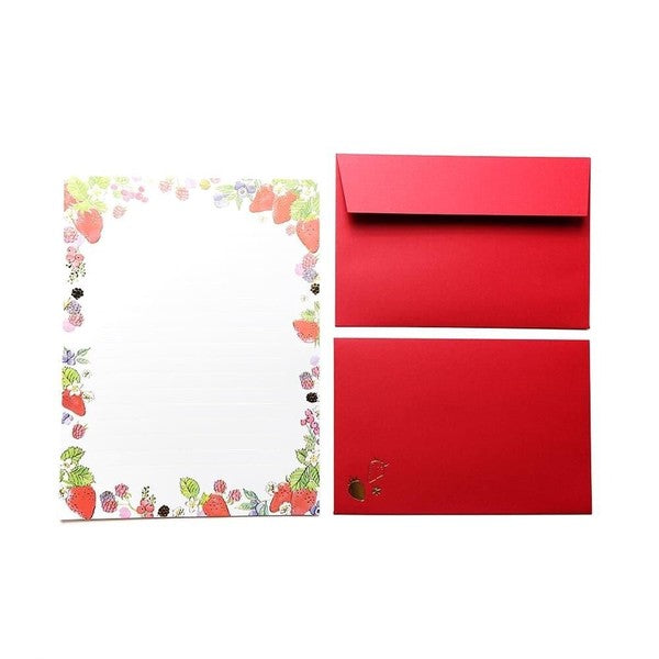 Strawberry & Blueberry 'Polite Letters' Letter Writing Set