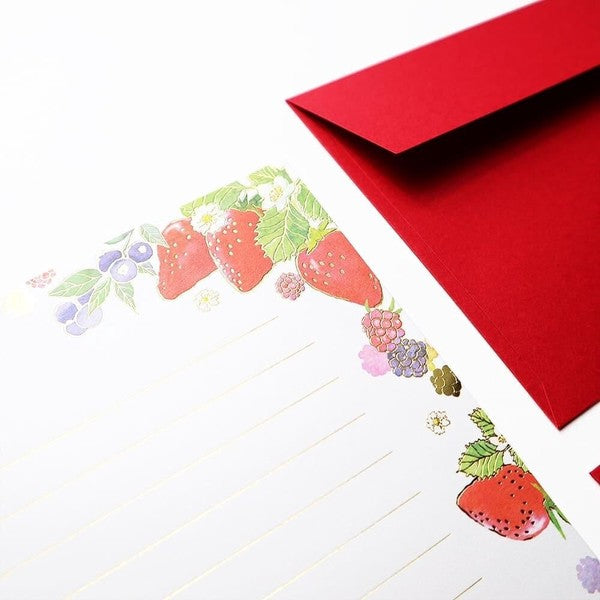 Strawberry & Blueberry 'Polite Letters' Letter Writing Set