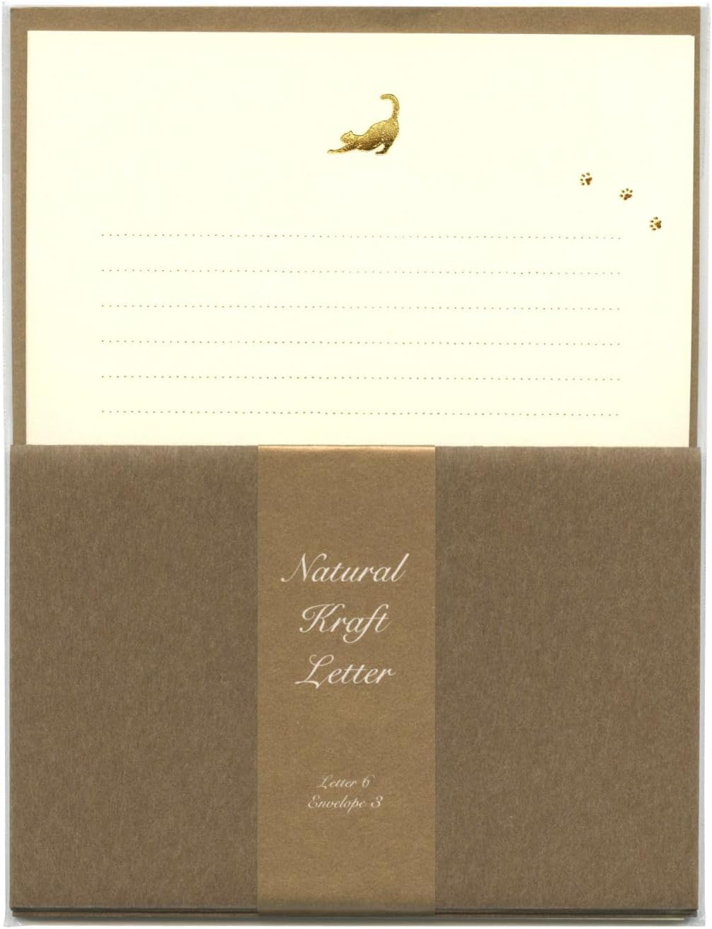 Stretching Cat 'Natural Kraft Letter' Letter Writing Set