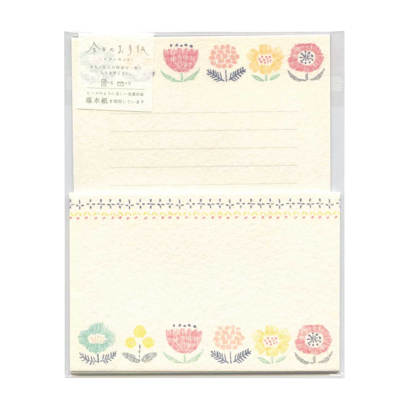 Alpine Flowers Vintage-style Letter Writing Set