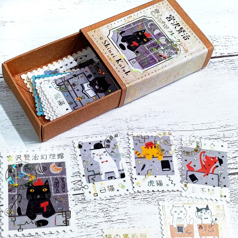 The Cat Office Kirapika matchbox flake stickers | Shinzi Katoh
