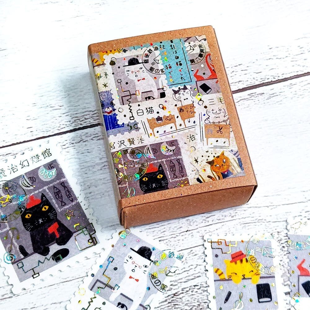 The Cat Office Kirapika matchbox flake stickers | Shinzi Katoh