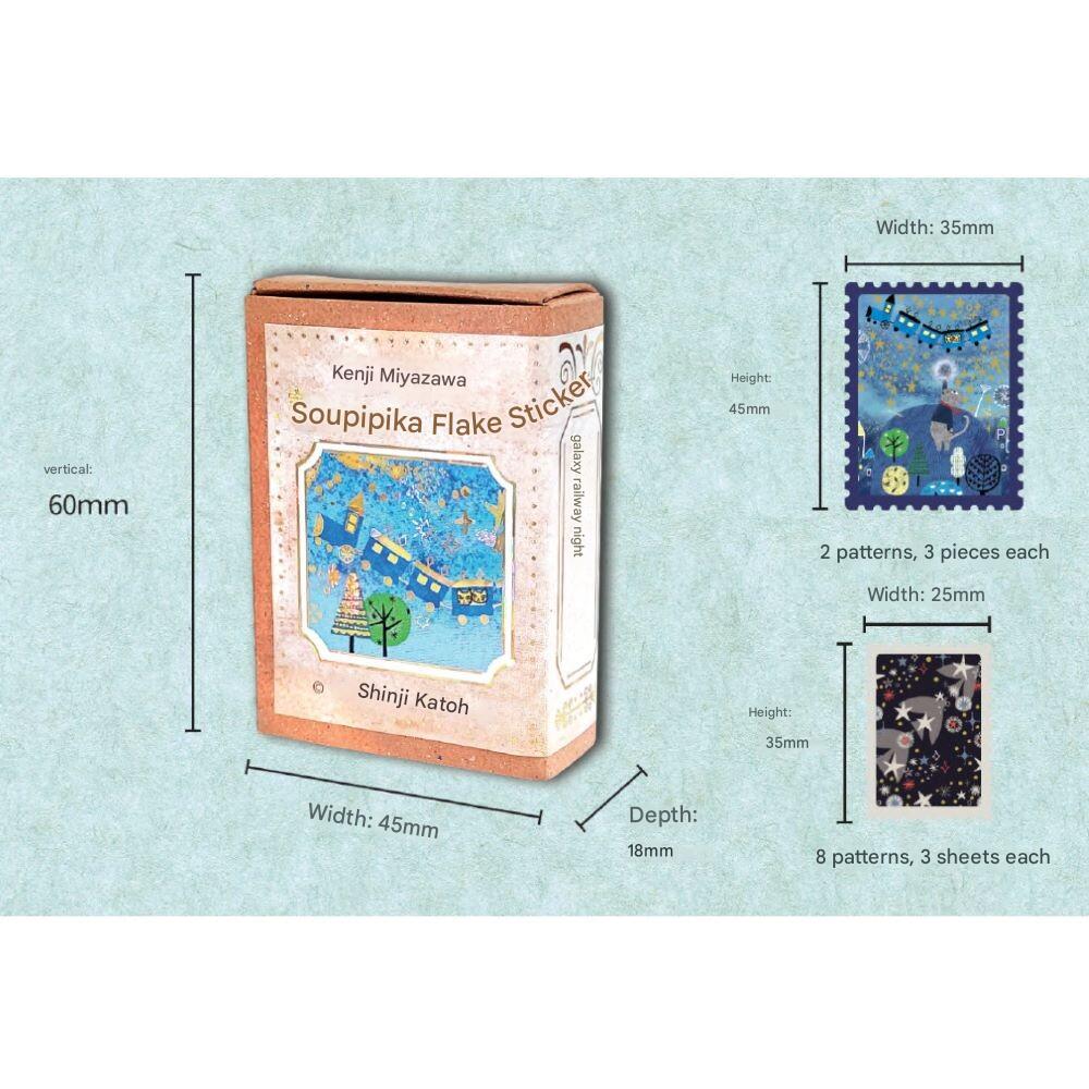 The Cat Office Kirapika matchbox flake stickers | Shinzi Katoh