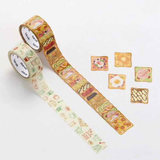 Toast & Breakfast Bande Washi Tape Masking Roll Stickers