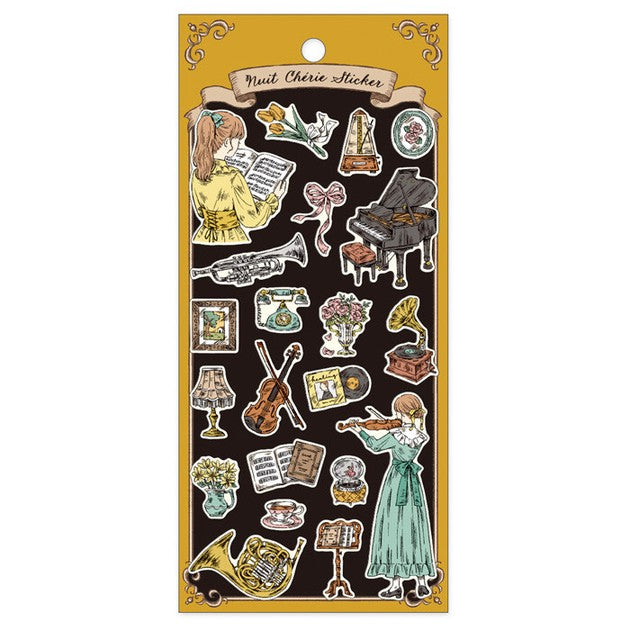 Tones of Light Music Instruments 'Nuit Cherie' Stickers Sheet