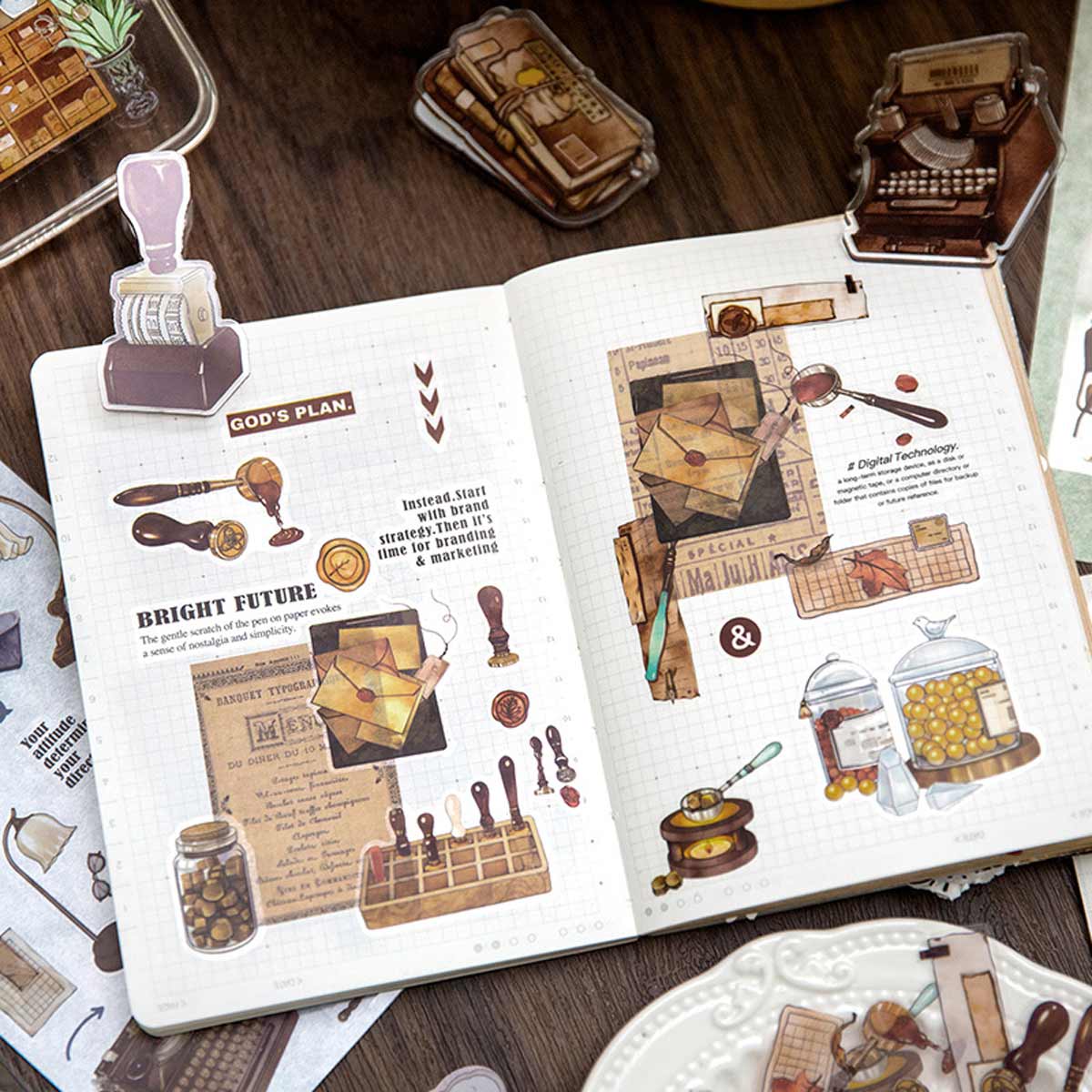 Wax Sealing 'Wonderful Things Collect' Stickers Sheet