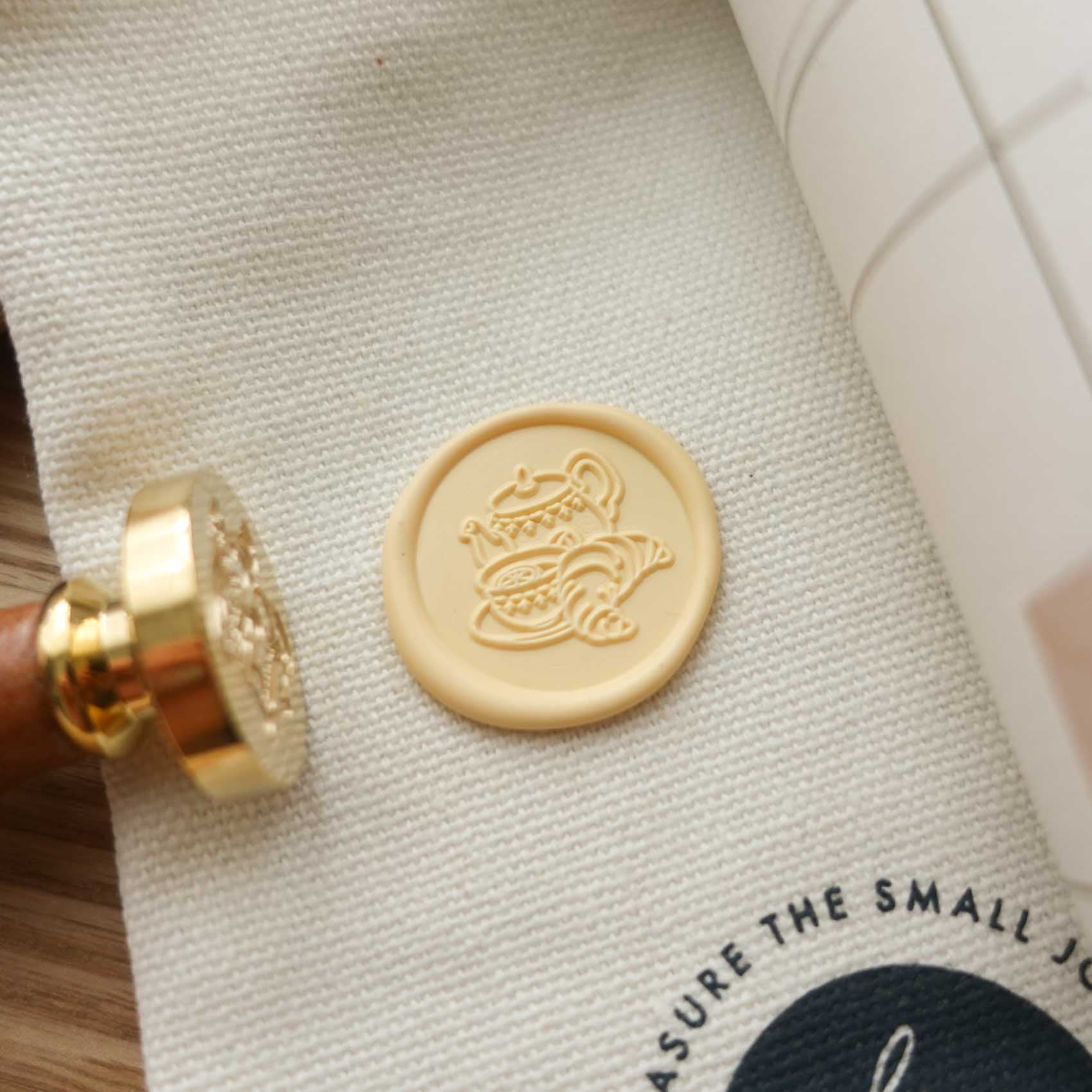 Afternoon Tea wax seal stamp, wax seal kit or stamp head