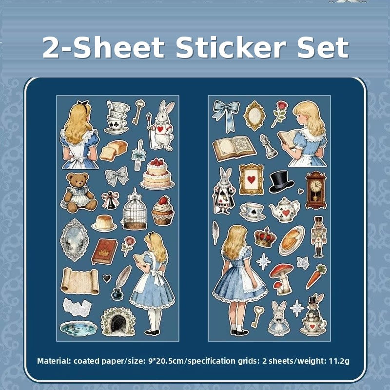 Alice's Collection Adventures in Wonderland 2-Sheet Stickers Sheet