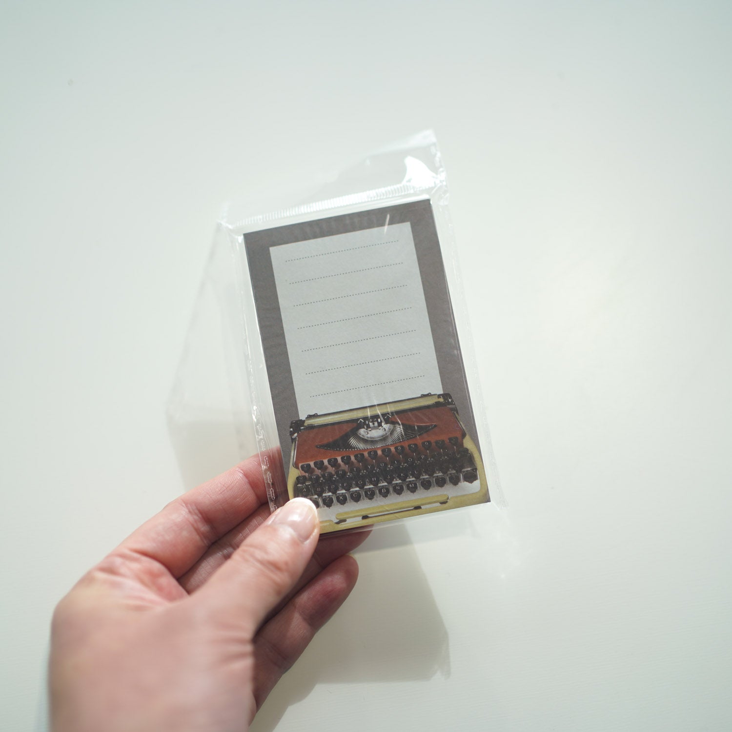 Sticky Notes Lined Pad | Antique Brown Typewriter 50 sheets