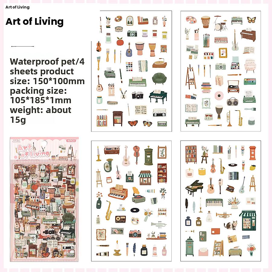 Art Of Living 'Fleeting Memories' 4-Sheet Stickers Sheet