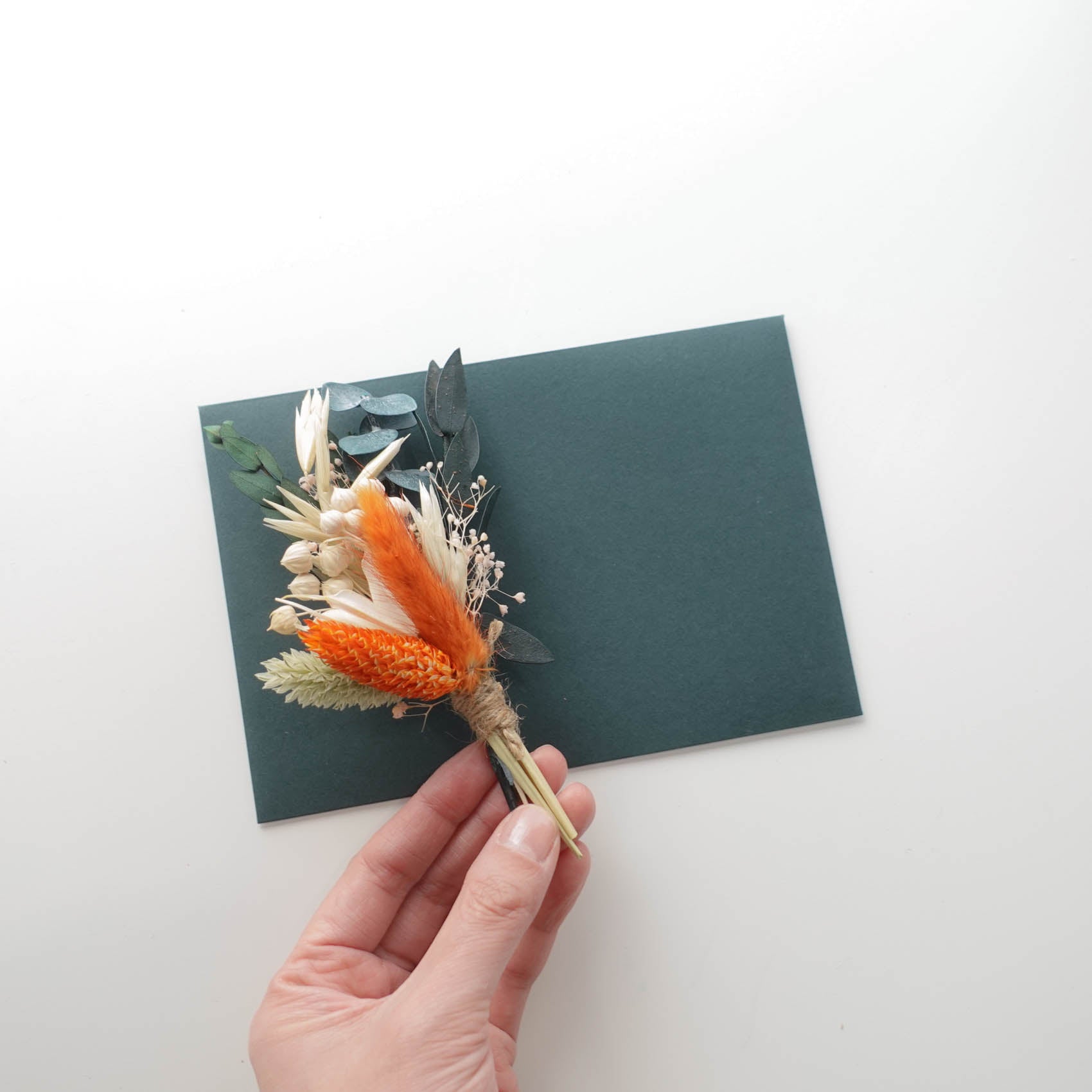 Autumn Terracotta Dried Posy Mini Bunch Flowers