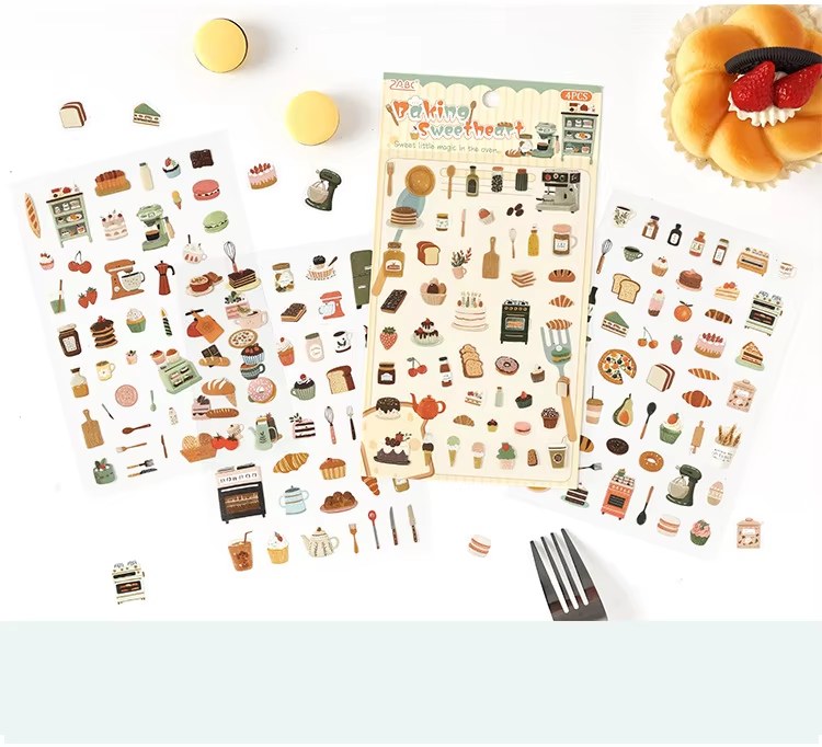 Baking Sweetheart 'Fleeting Memories' 4-Sheet Stickers Sheet
