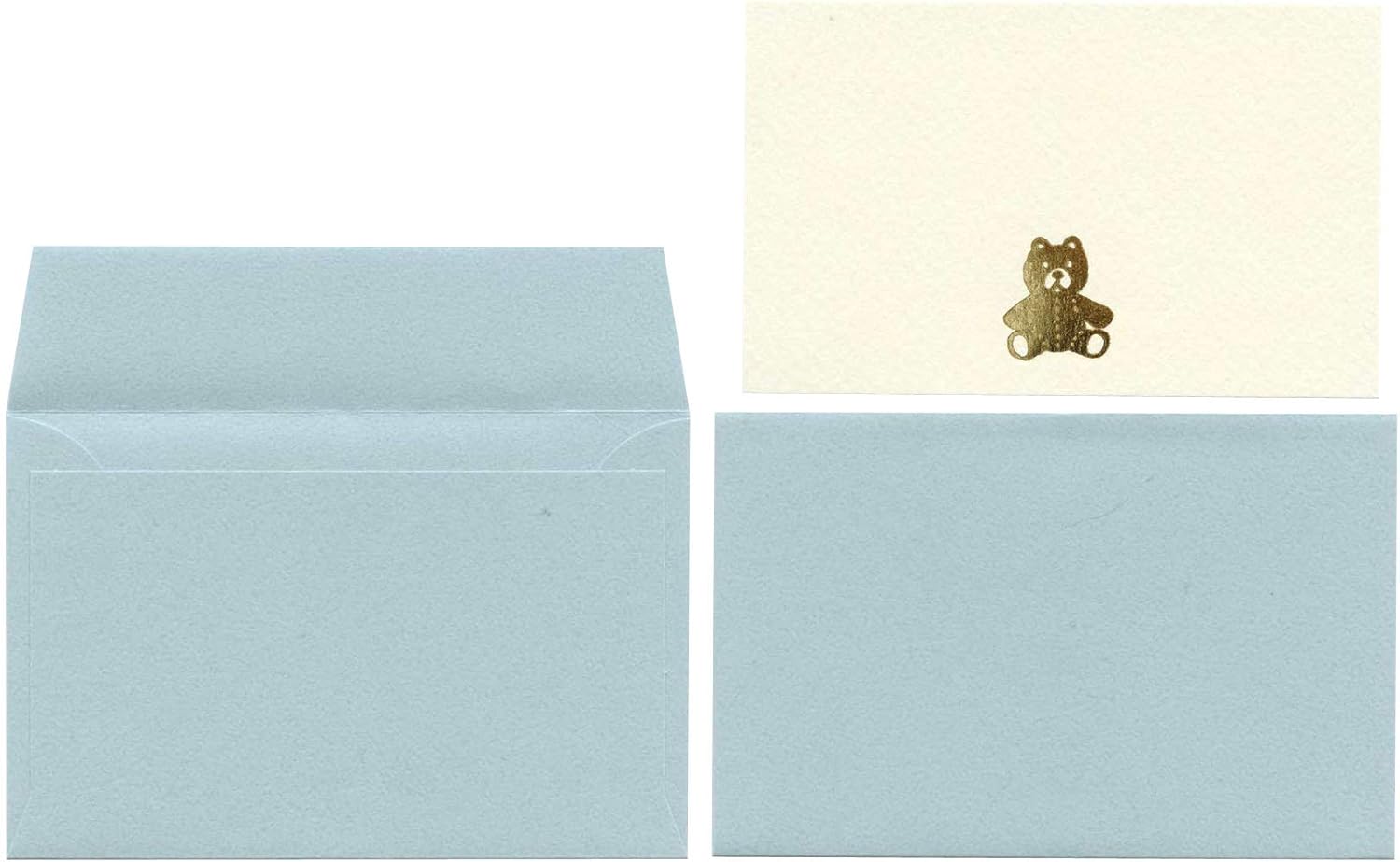 lucia mini message card set teddy bear blue