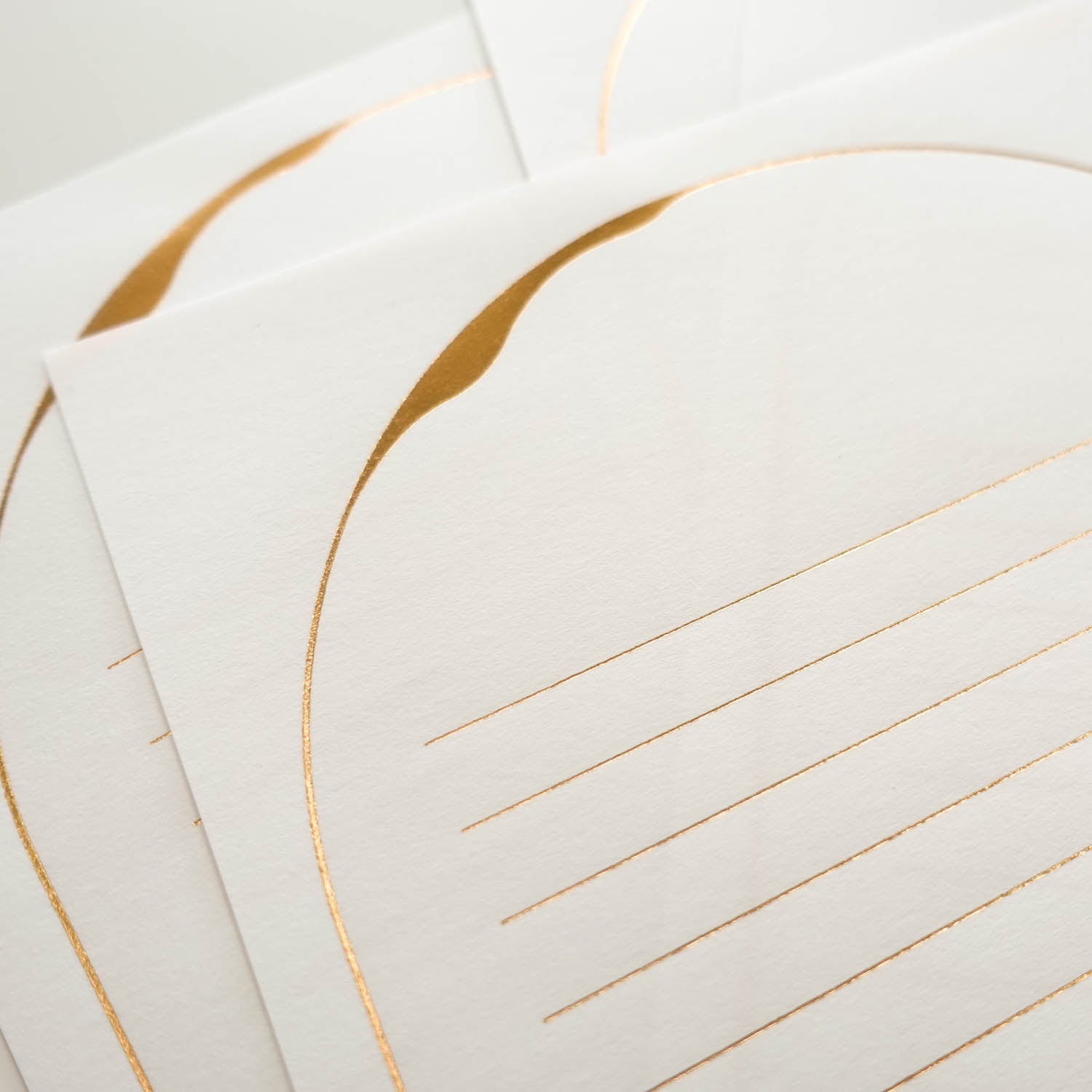 Beige Euro Flap Modern Gold Foiled Luxurious Letter Writing Set