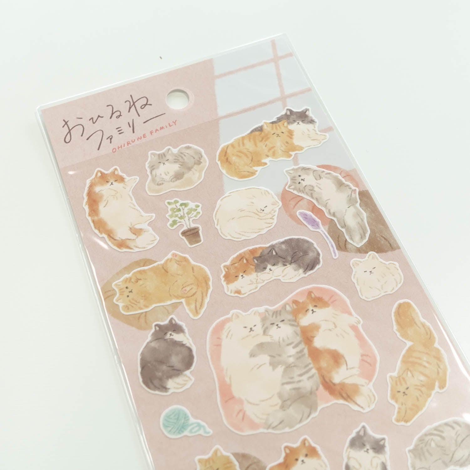 Cats 'Ohirune Family' Stickers Sheet