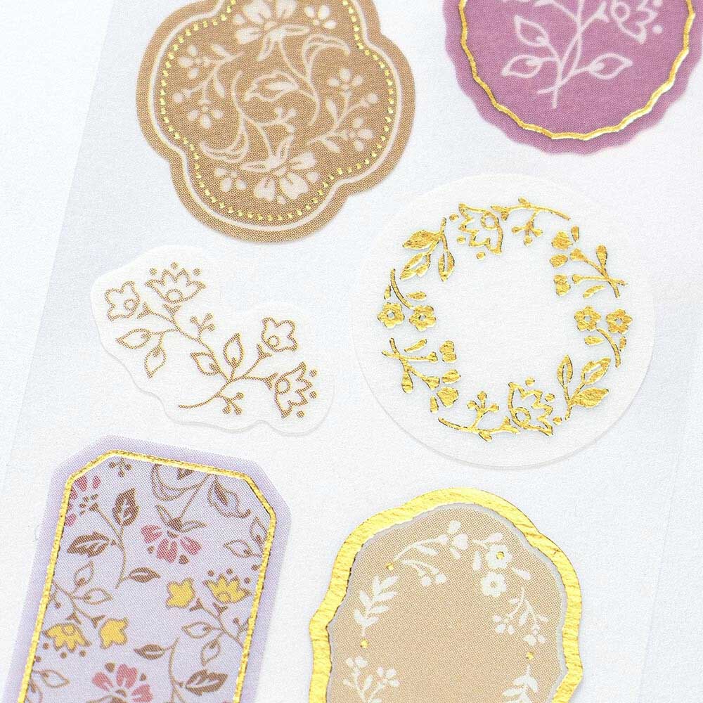 Chintz Sticker Seals | 'Utatane' Series | Stickers Sheet