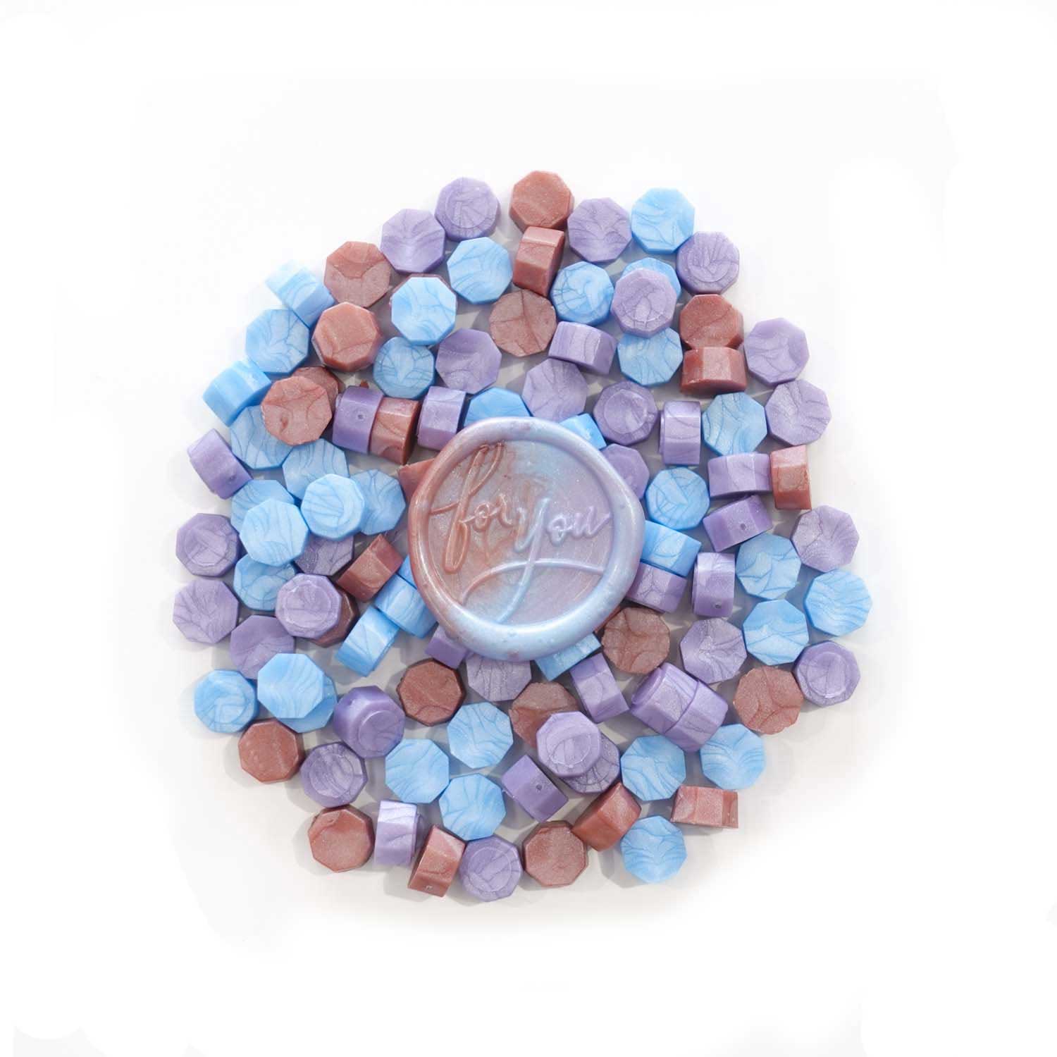 Cotton Candy Clouds Mix 100pcs sealing wax beads