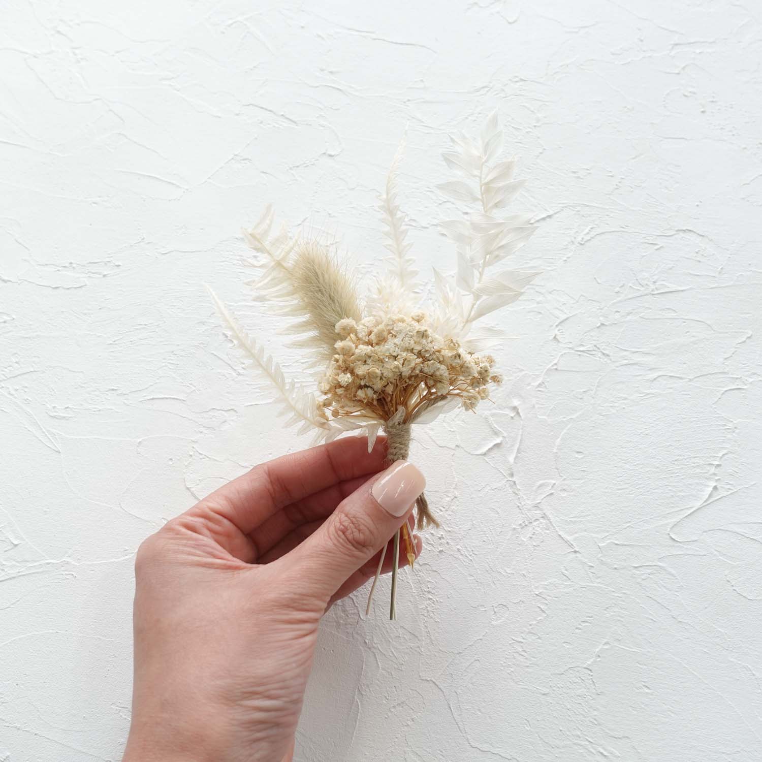 rustic natural vintage dried flower posy boutonniere wedding wax seal fiona ariva australia baby's breath