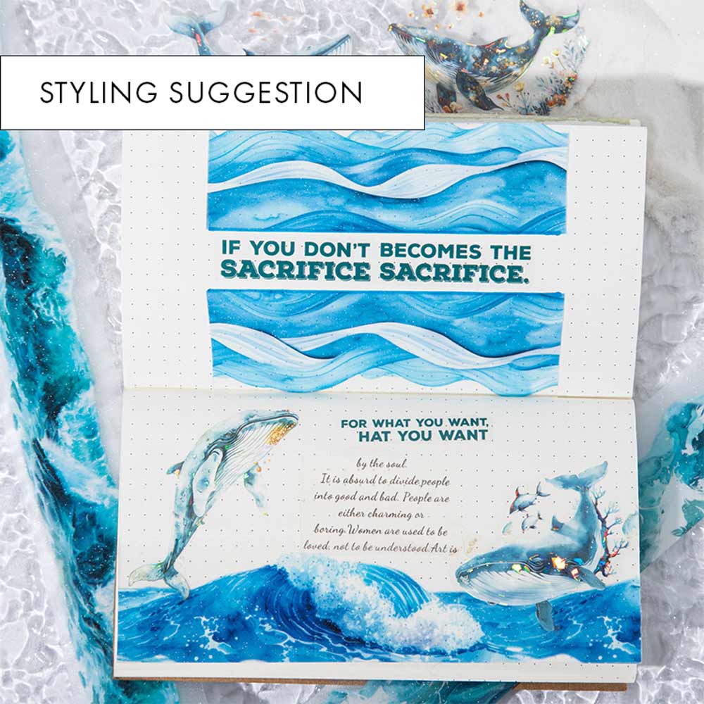 Dance Of the Waves Are Blossoming PET Frosted Shimmer Tape