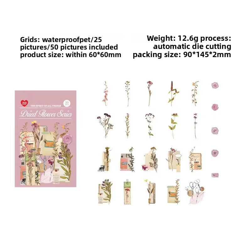 Petite Wild Flowers 'Dried Flower Series' Flake Stickers