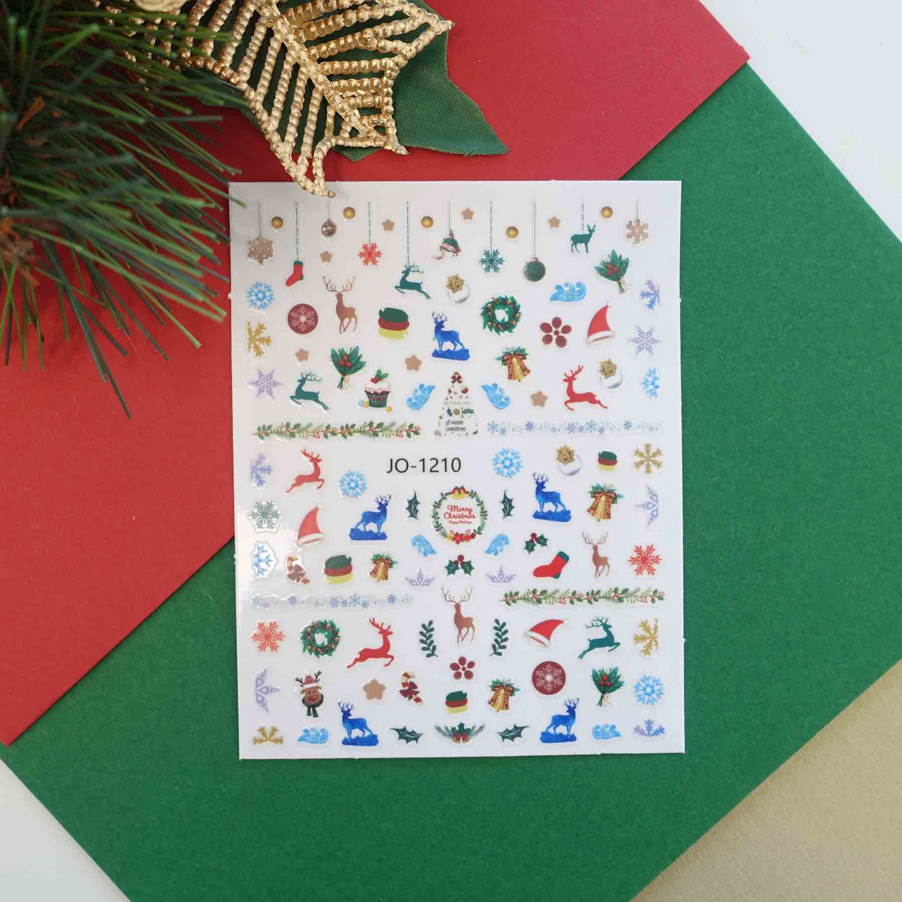 Christmas Ornaments & Icons Clear-Backed Decorative Stickers Sheet
