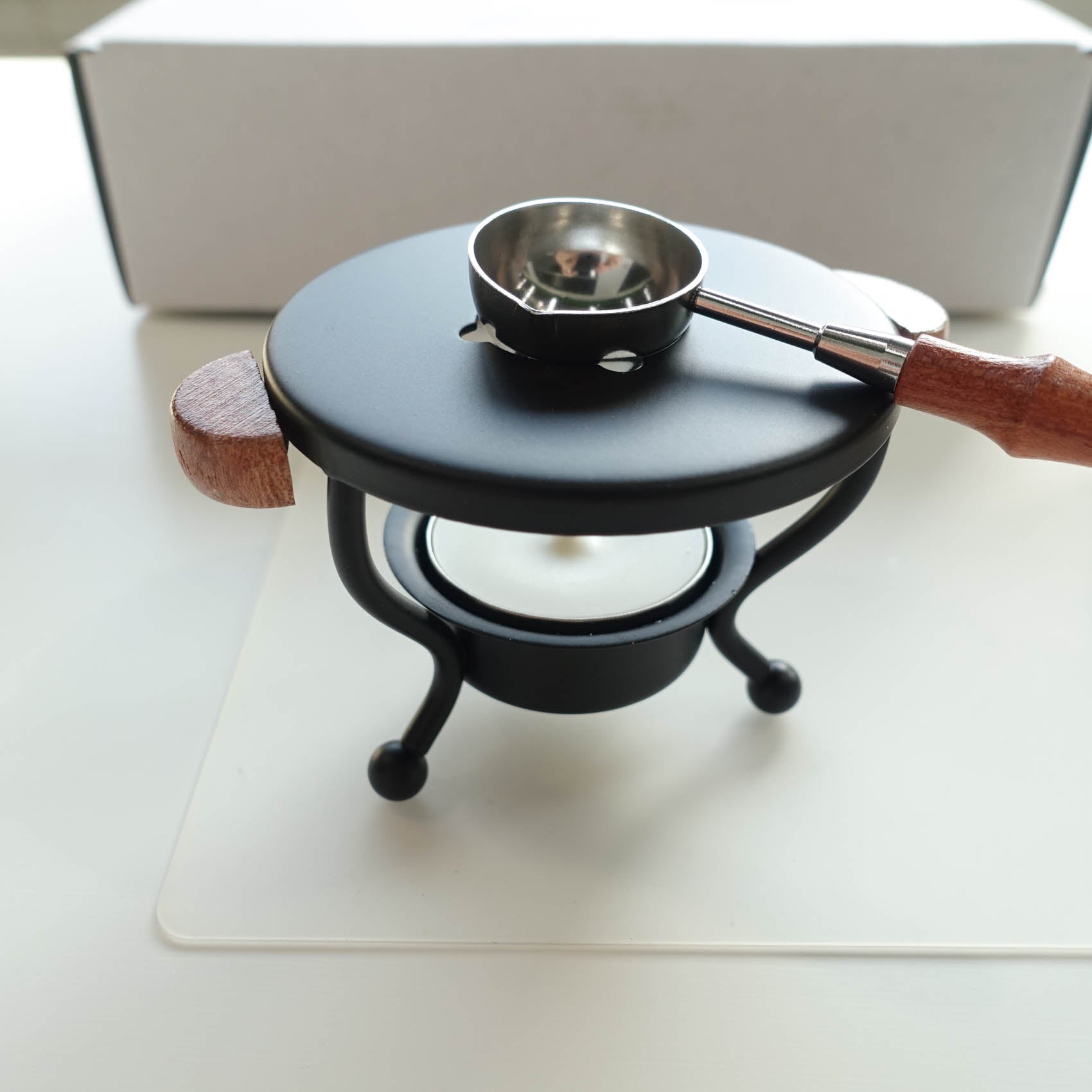 wax seal melting stove spoon holder 