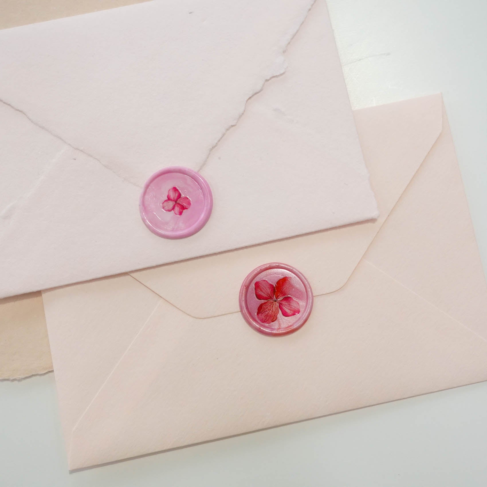 Pink Hydrangeas Clear-Backed Decorative Stickers Sheet