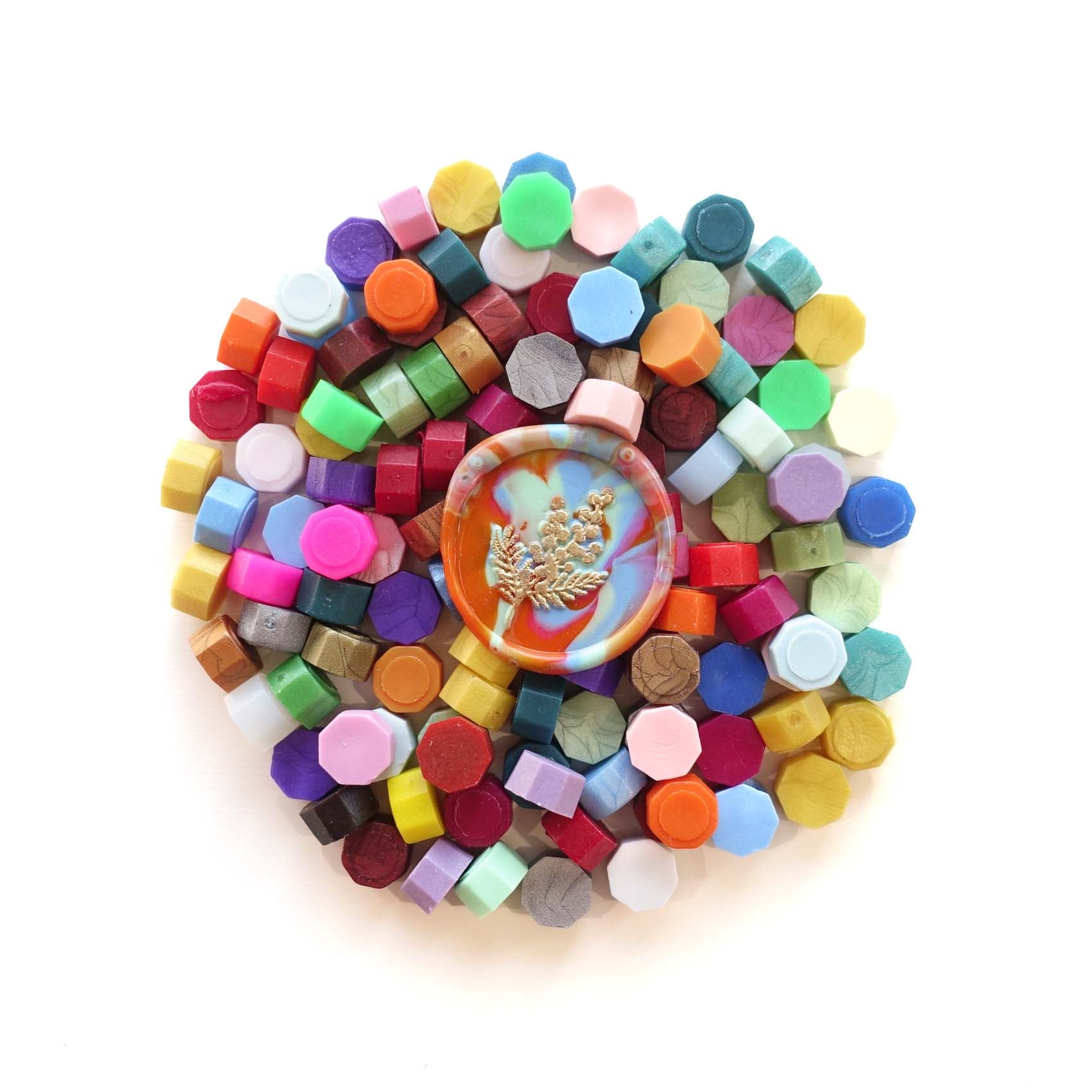 Mixed colours sealing wax seal beads Australia with wattle wax seal