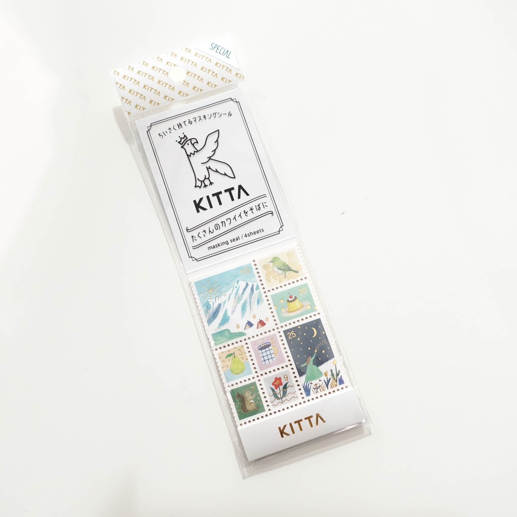 KITTA faux postage stamp washi stickers - Living Life