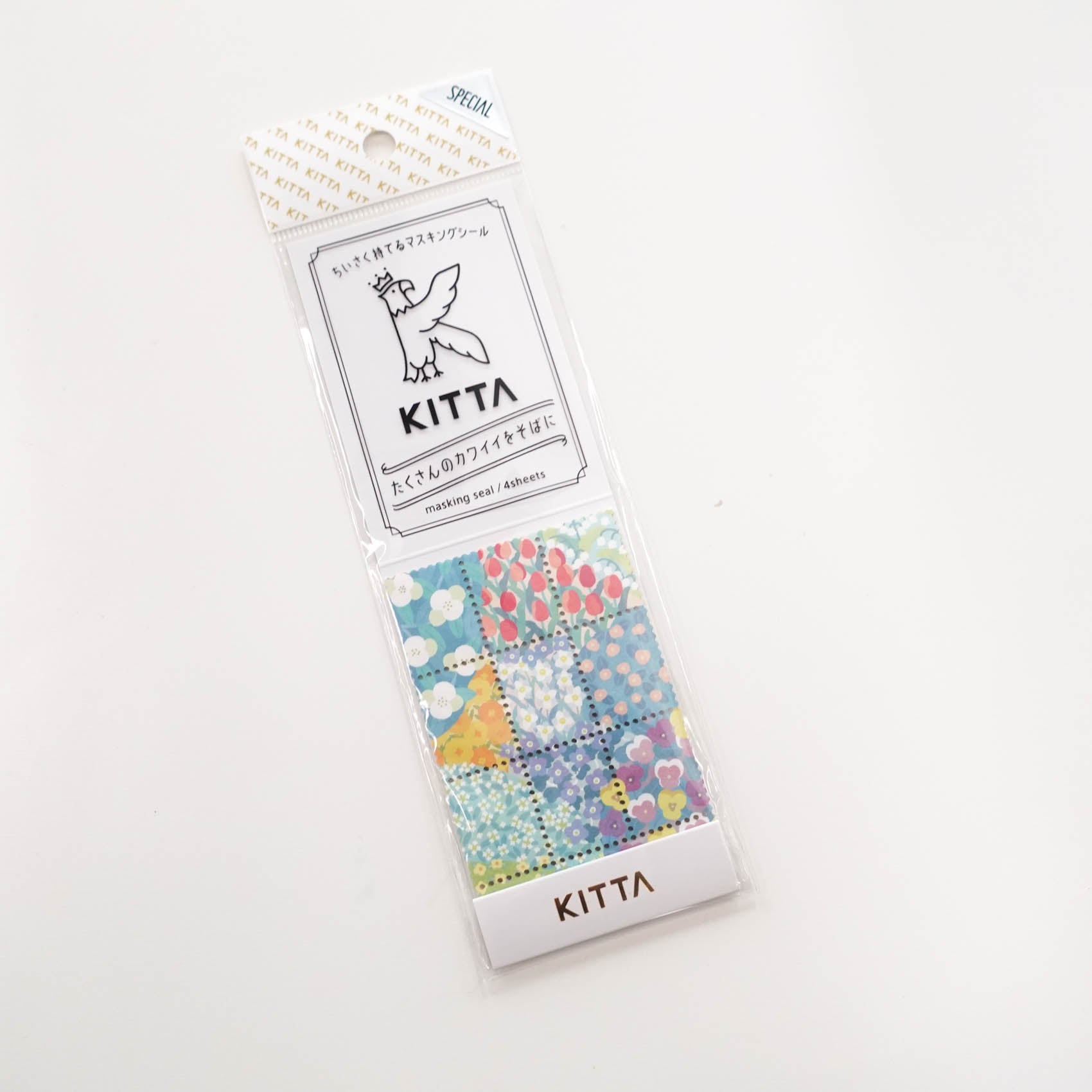 KITTA faux postage stamp washi stickers - Garden Flowers