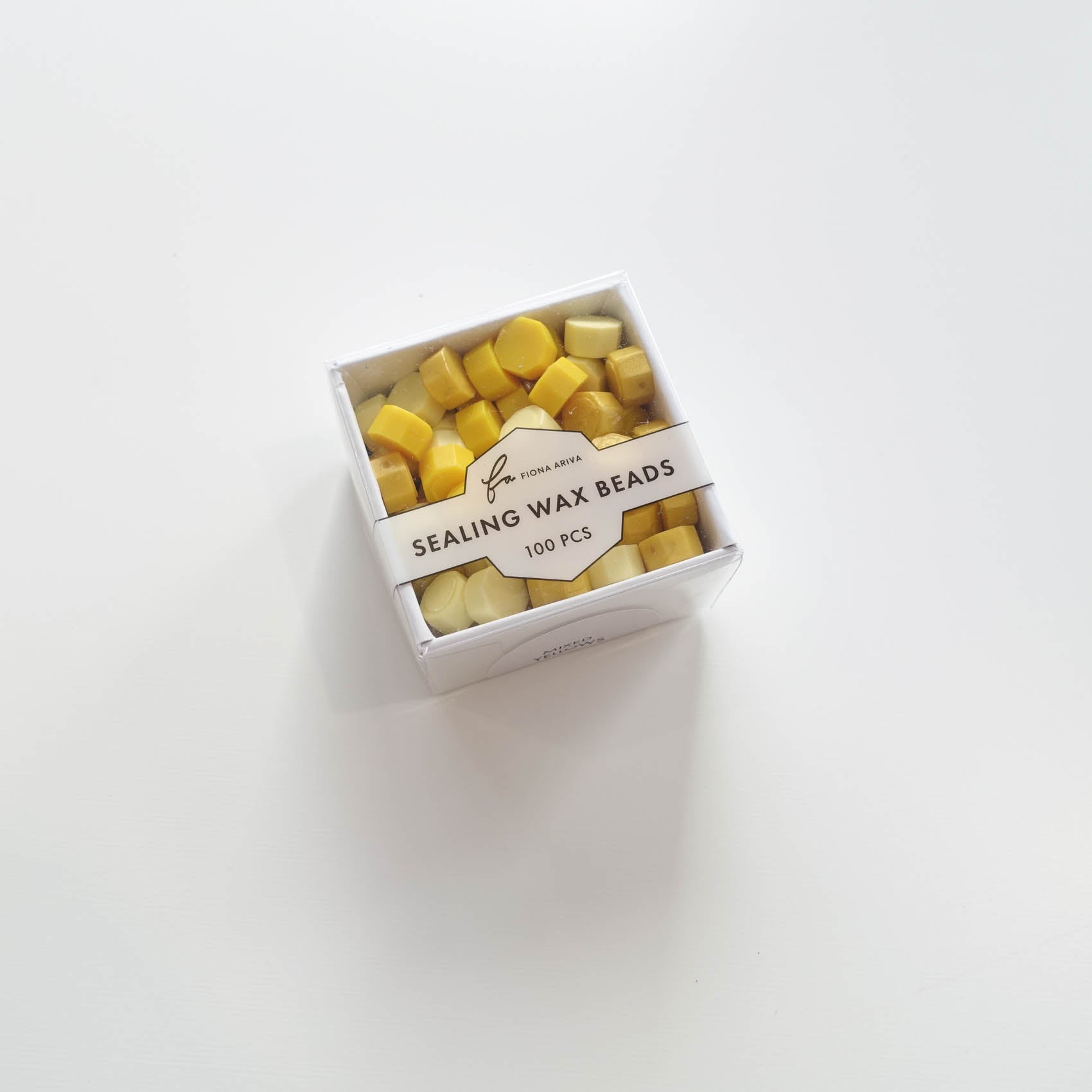mixed bright pale yellow sealing wax beads for melting wax seals fiona ariva australia