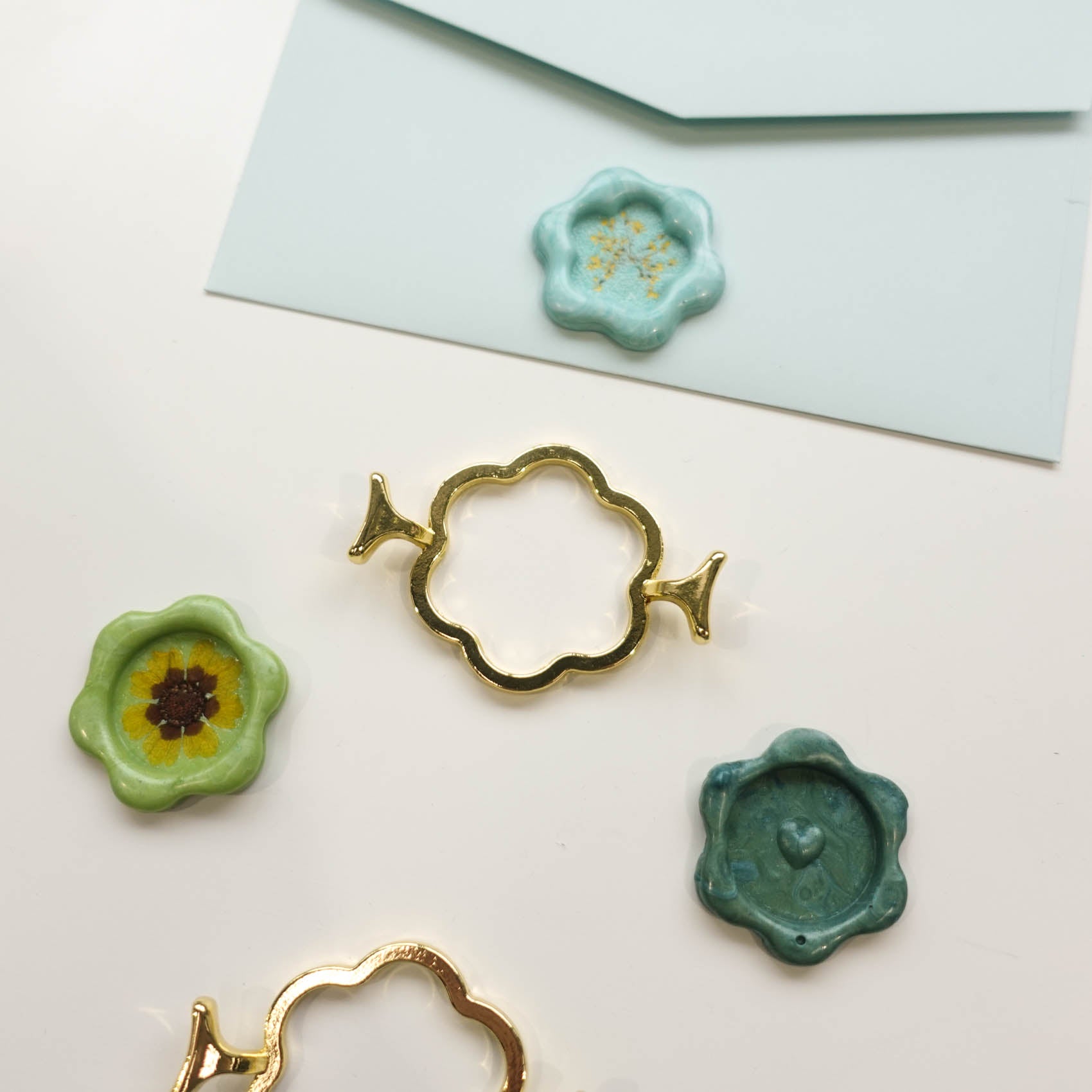 Wax Seal Metal Ring Mould - Blossom